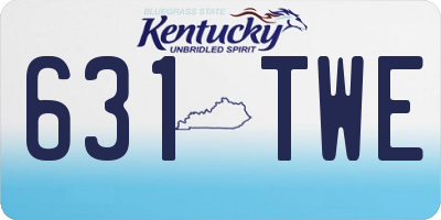KY license plate 631TWE
