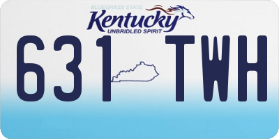 KY license plate 631TWH