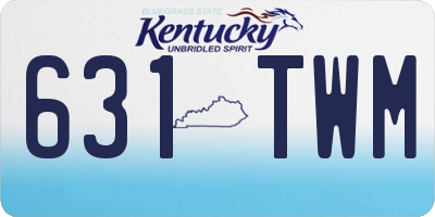 KY license plate 631TWM