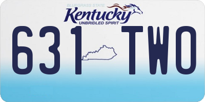 KY license plate 631TWO