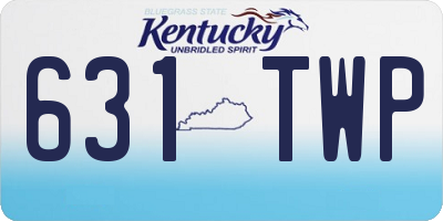 KY license plate 631TWP