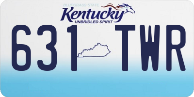 KY license plate 631TWR