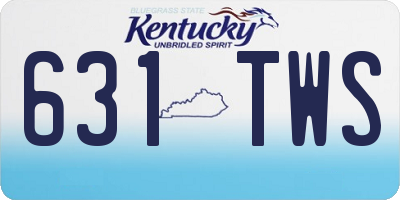 KY license plate 631TWS