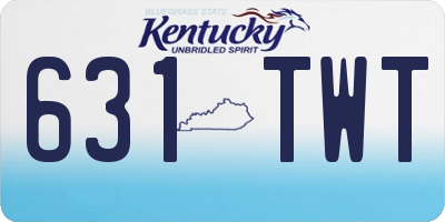 KY license plate 631TWT
