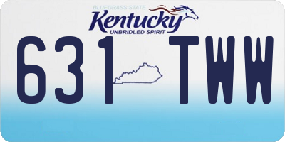 KY license plate 631TWW