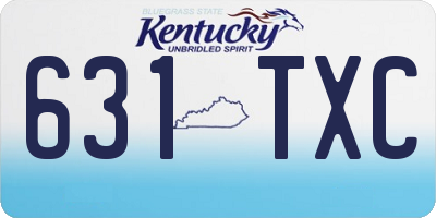 KY license plate 631TXC