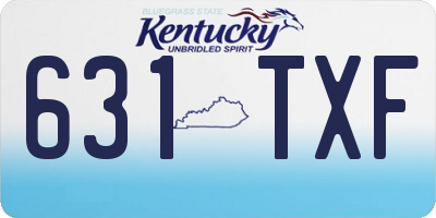 KY license plate 631TXF