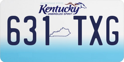 KY license plate 631TXG