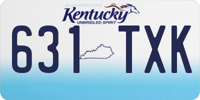 KY license plate 631TXK