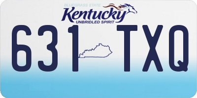 KY license plate 631TXQ