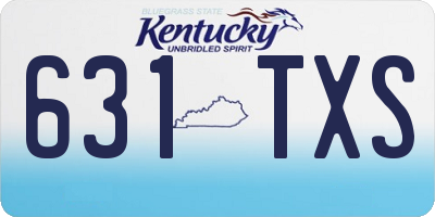 KY license plate 631TXS