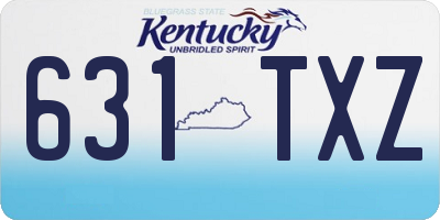 KY license plate 631TXZ