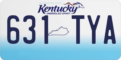 KY license plate 631TYA