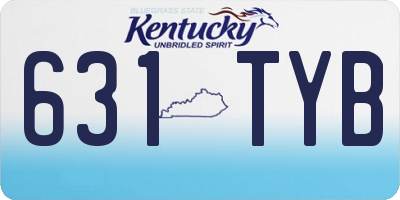 KY license plate 631TYB