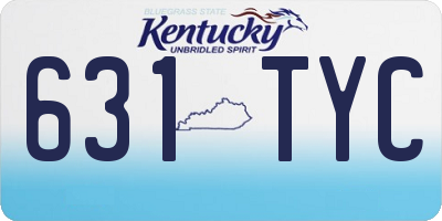 KY license plate 631TYC