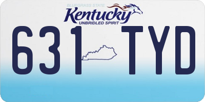 KY license plate 631TYD