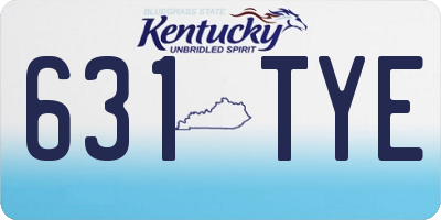 KY license plate 631TYE