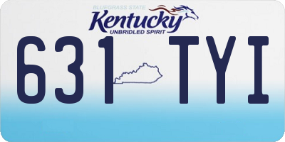 KY license plate 631TYI