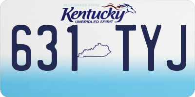 KY license plate 631TYJ