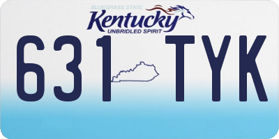 KY license plate 631TYK