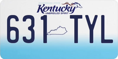 KY license plate 631TYL