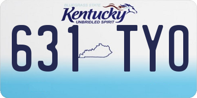 KY license plate 631TYO