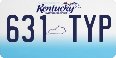 KY license plate 631TYP