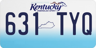 KY license plate 631TYQ