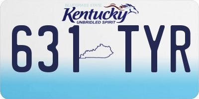KY license plate 631TYR