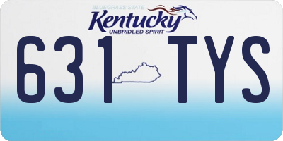 KY license plate 631TYS