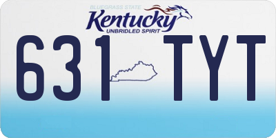 KY license plate 631TYT