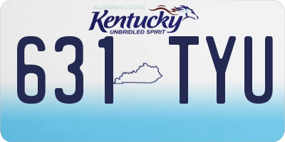 KY license plate 631TYU