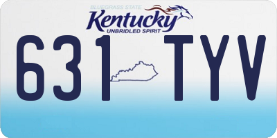 KY license plate 631TYV