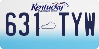 KY license plate 631TYW