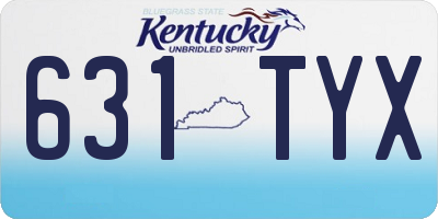 KY license plate 631TYX