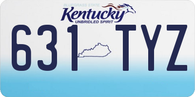 KY license plate 631TYZ