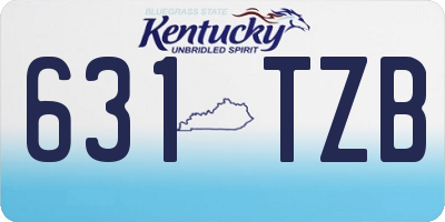 KY license plate 631TZB