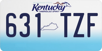 KY license plate 631TZF