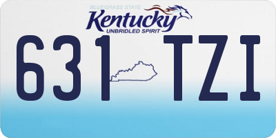 KY license plate 631TZI
