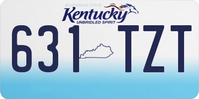 KY license plate 631TZT
