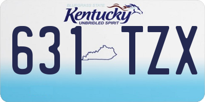 KY license plate 631TZX