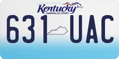 KY license plate 631UAC
