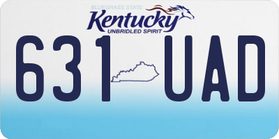 KY license plate 631UAD