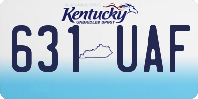 KY license plate 631UAF