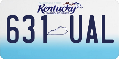 KY license plate 631UAL
