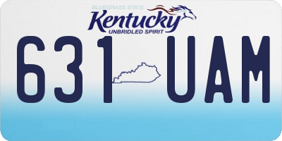 KY license plate 631UAM