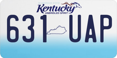KY license plate 631UAP