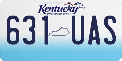 KY license plate 631UAS