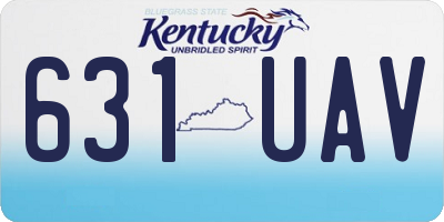 KY license plate 631UAV