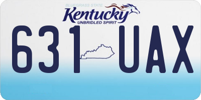 KY license plate 631UAX